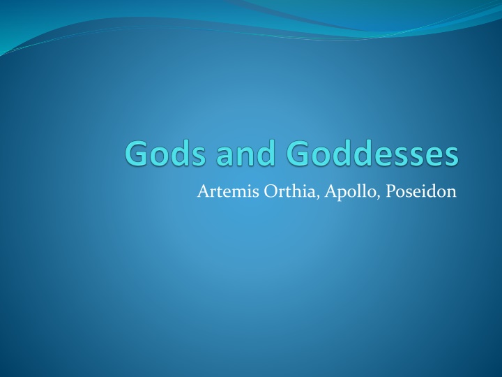 Deities in Ancient Sparta: Artemis, Apollo, Poseidon