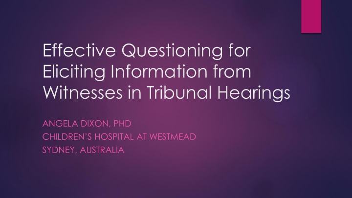 Effective Questioning Techniques in Tribunal Hearings