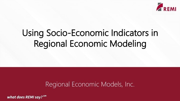 Analyzing Socio-Economic Indicators in Regional Economic Modeling