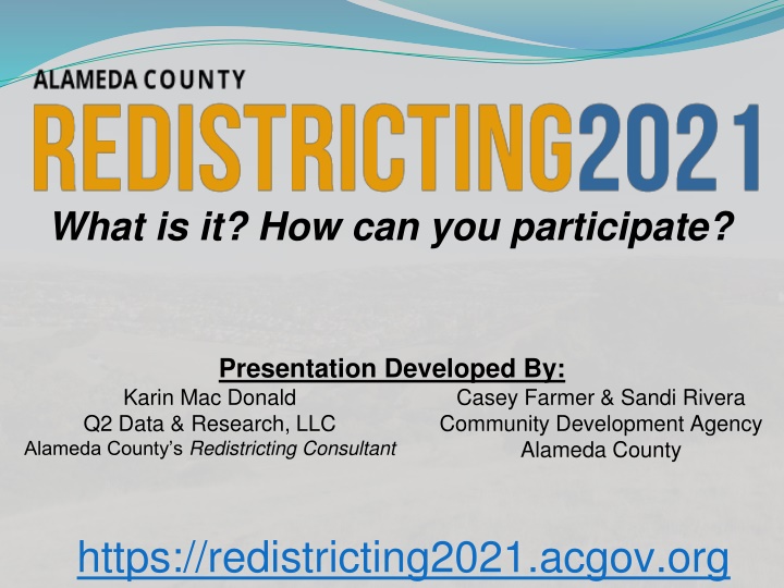 Redistricting in Alameda County: How to Get Involved