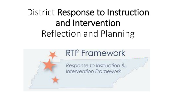 District Response to Instruction and Intervention Planning