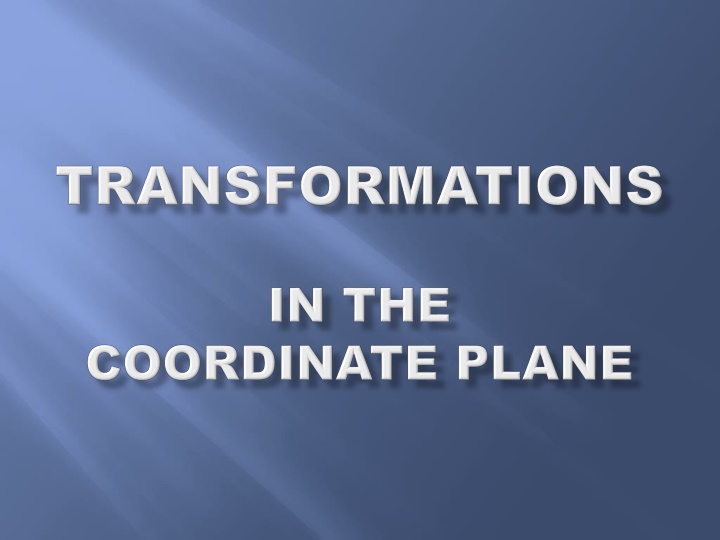 Reflection in Transformations