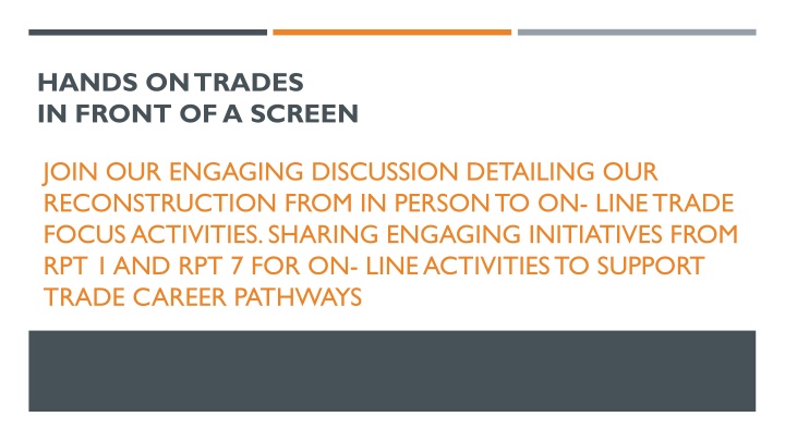 Adapting Trade Activities: From In-Person to Online