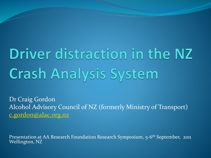 Analysis of Attention Diverted by Series in New Zealand Police-Reported Crashes (2000-2006)