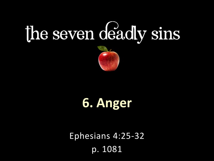 Anger According to Ephesians 4:25-32