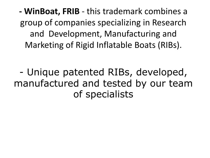 WinBoat FRIB: Specializing in Innovative Rigid Inflatable Boats