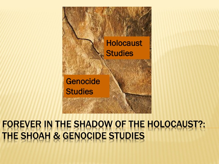 Forever in the Shadow of the Holocaust: The Shoah & Genocide Studies