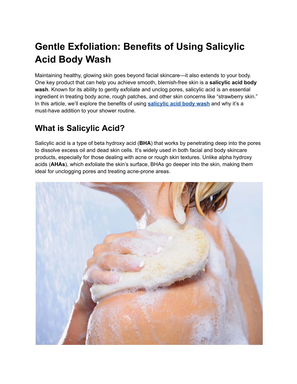 gentle exfoliation benefits of using salicylic l.w