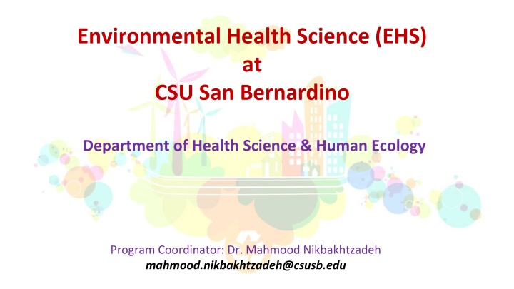 Overview of Environmental Health Science and EHS Subfields