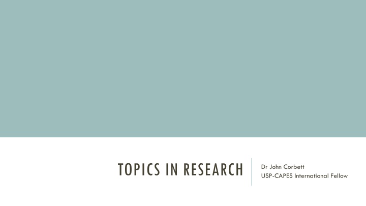 Research Topics and Analysis in Educational Environments