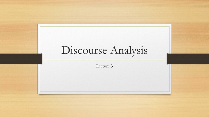 Speech Events and Conversation Analysis