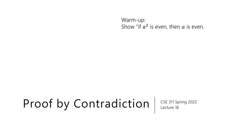 Proof by Contradiction in Mathematics
