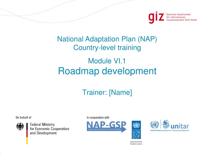 National Adaptation Plan (NAP) Coordination and Roadmap Development