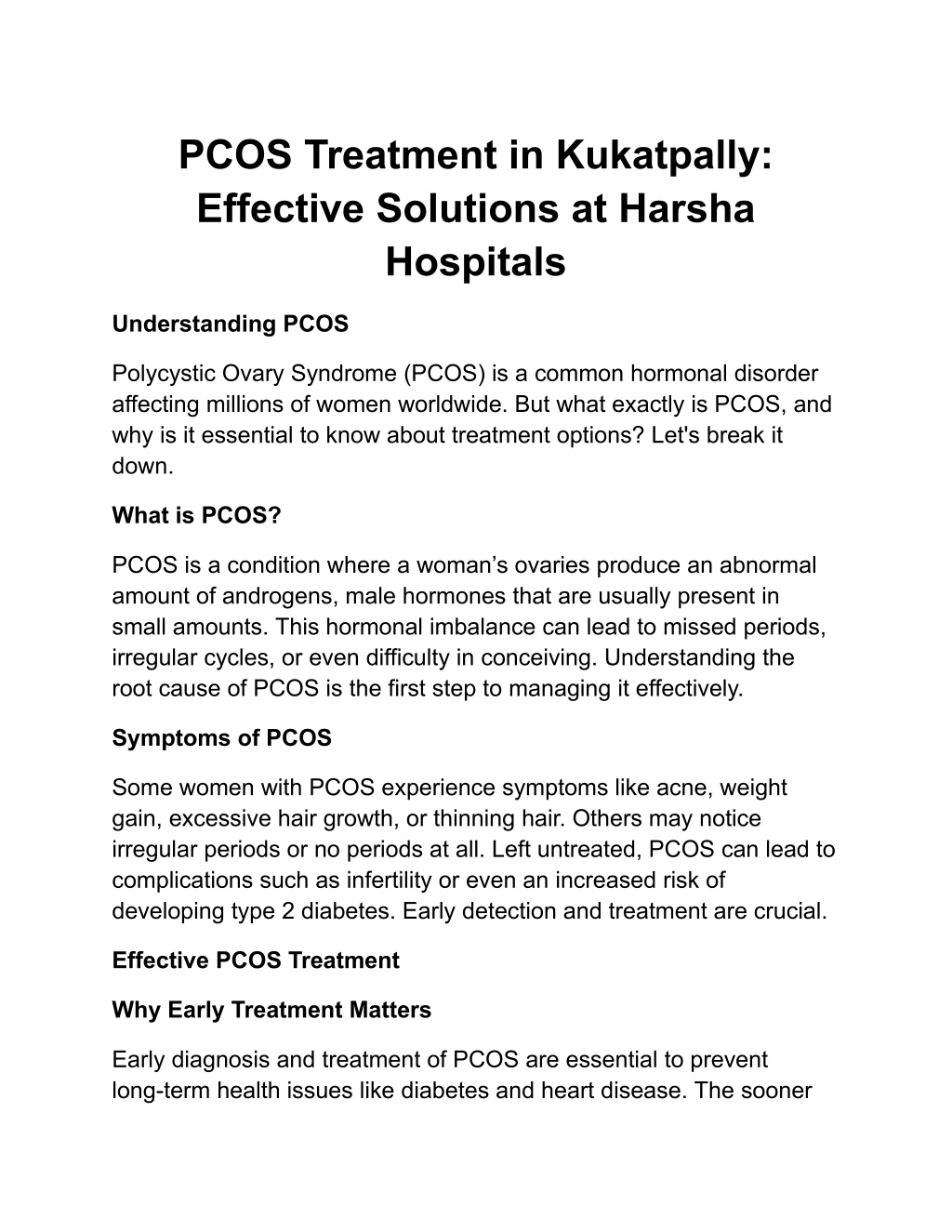 pcos treatment in kukatpally effective solutions l.w