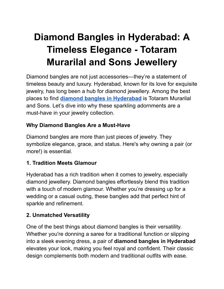 diamond bangles in hyderabad a timeless elegance n.w
