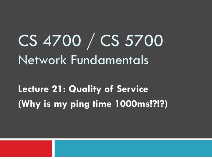 Quality of Service (QoS) in Network Fundamentals