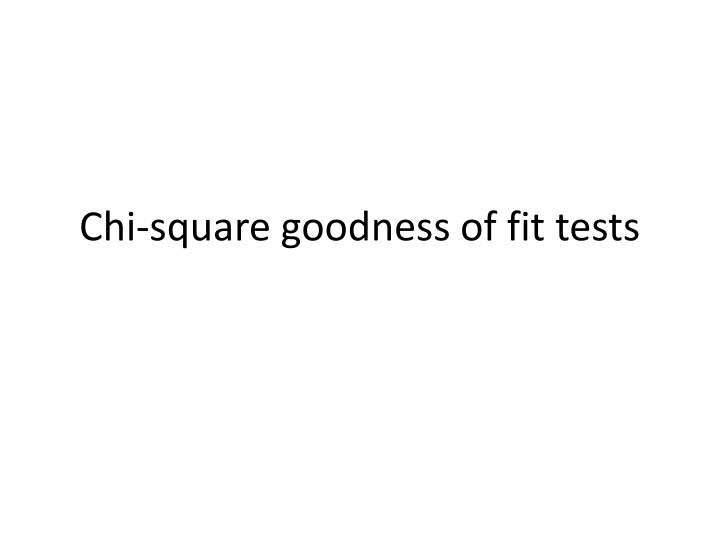 Chi-Square Goodness of Fit Tests in Statistics