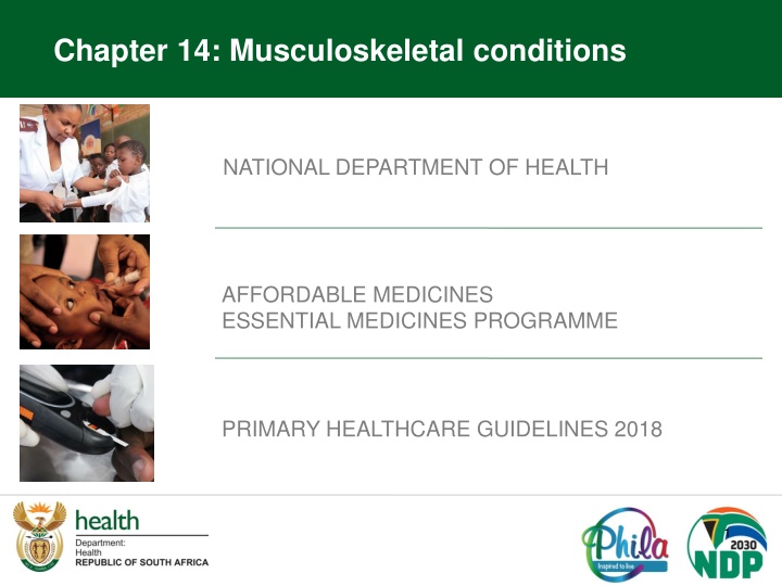 Musculoskeletal Conditions Management Guidelines 2018