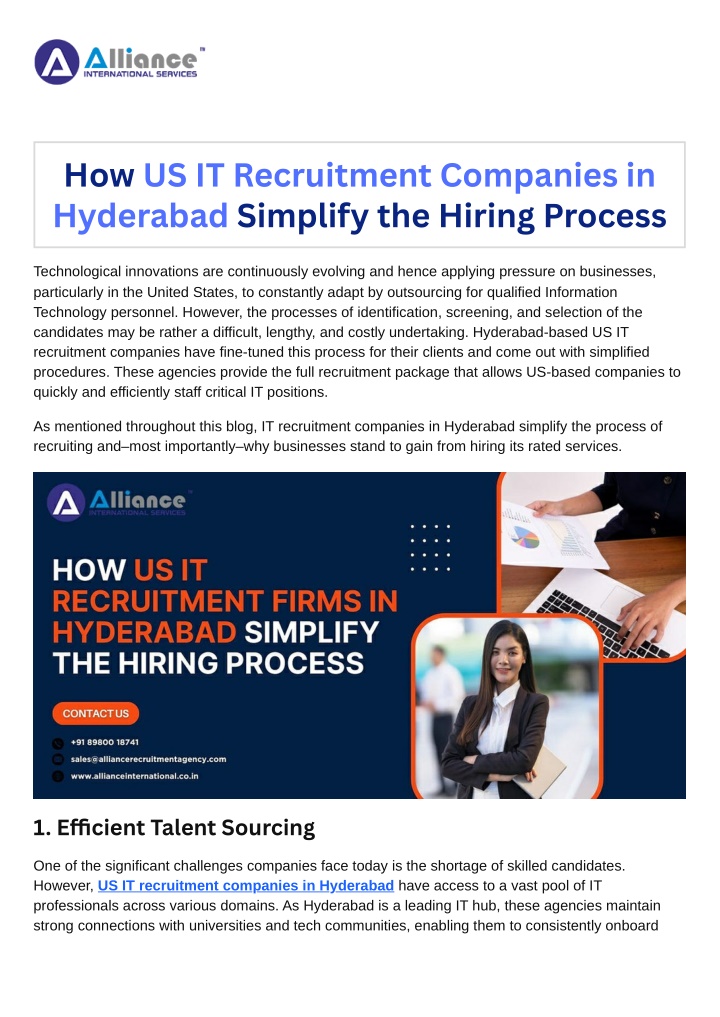how us it recruitment companies in hyderabad n.w