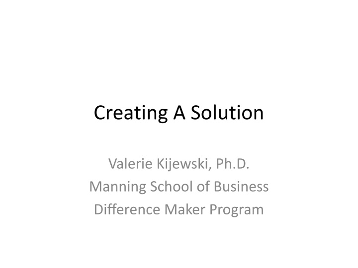Creating Sustainable Business Models to Address Real-World Problems