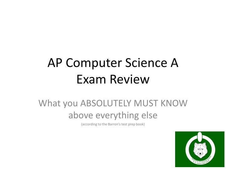 Key Concepts in AP Computer Science A Exam Review