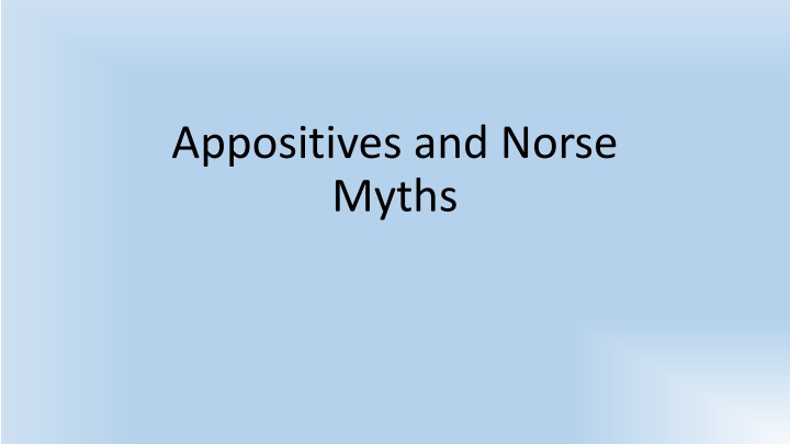 Appositives in Norse Myths
