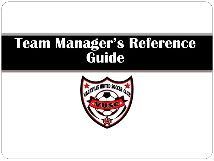 VUSC Team Management and Planning Guide