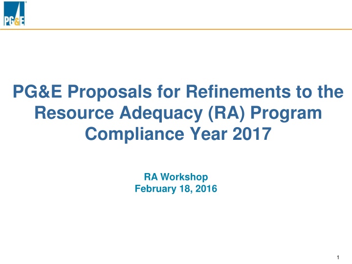 Proposal to Enhance Qualifying Capacity Calculation for Pre-Dispatch Resources