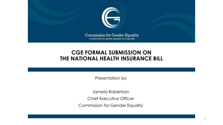 Submission on National Health Insurance Bill by Commission for Gender Equality