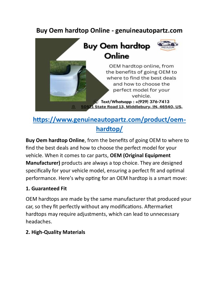 buy oem hardtop online genuineautopartz com n.w