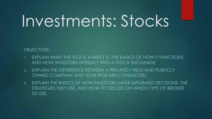 Stocks and the Stock Market: A Comprehensive Overview