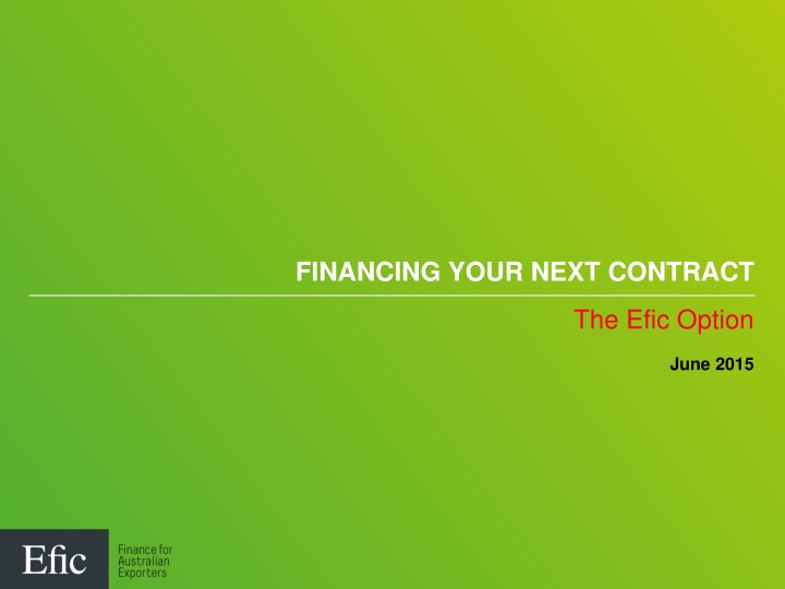 Efic: Specialist Financing Solutions for Australian Companies