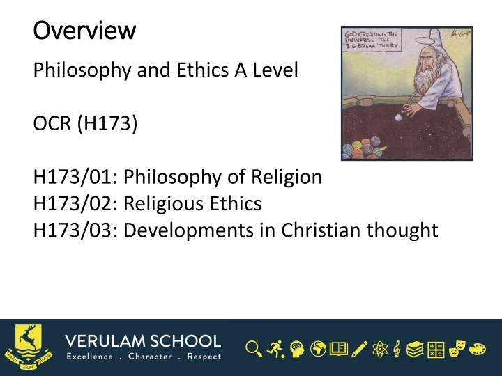 Philosophy and Ethics A Level Overview: Religion, Ethics, and Christian Thought