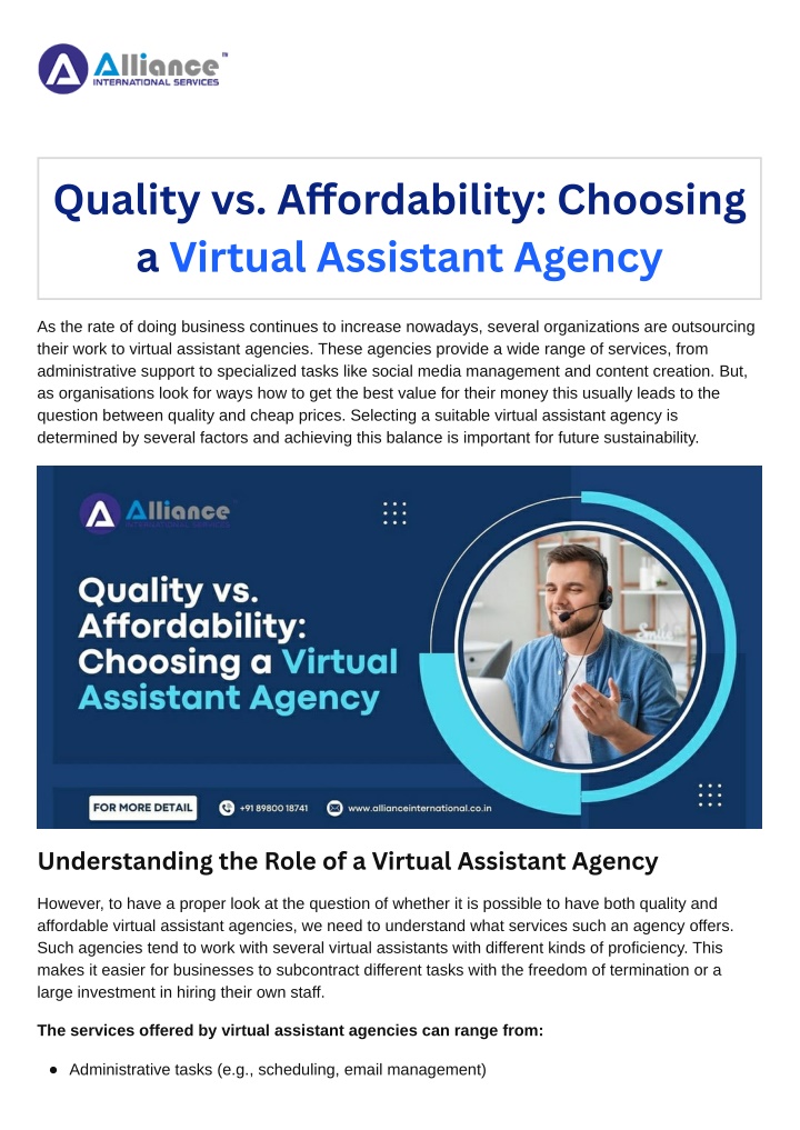 quality vs a ordability choosing a virtual n.w