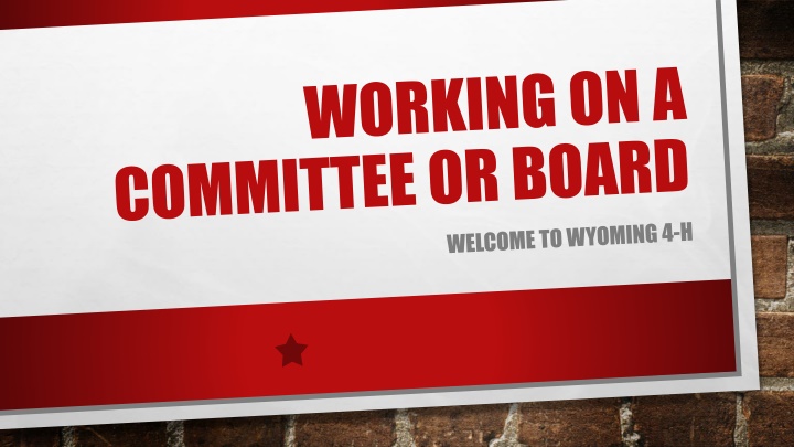 Roles in the Wyoming 4-H Program