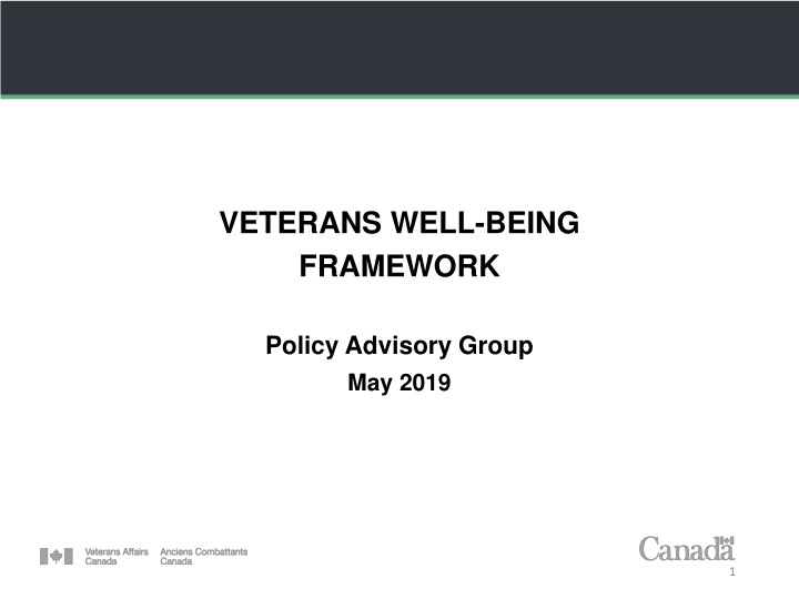 Veteran Well-being Framework: A Comprehensive Approach for Veterans' Welfare