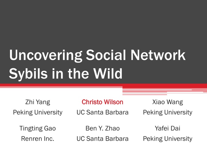 Uncovering Social Network Sybils in the Wild