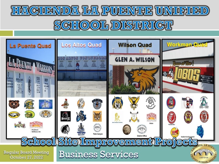 Hacienda La Puente Unified School District Projects Update October 2022