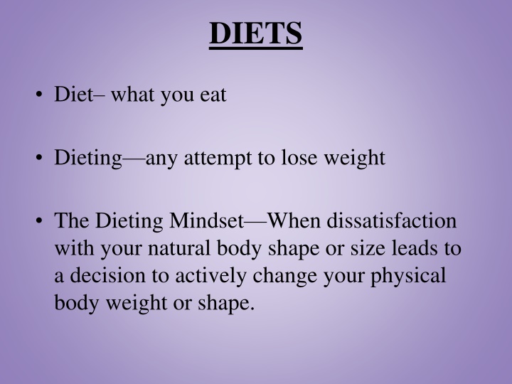 The Truth About Dieting and Weight Loss