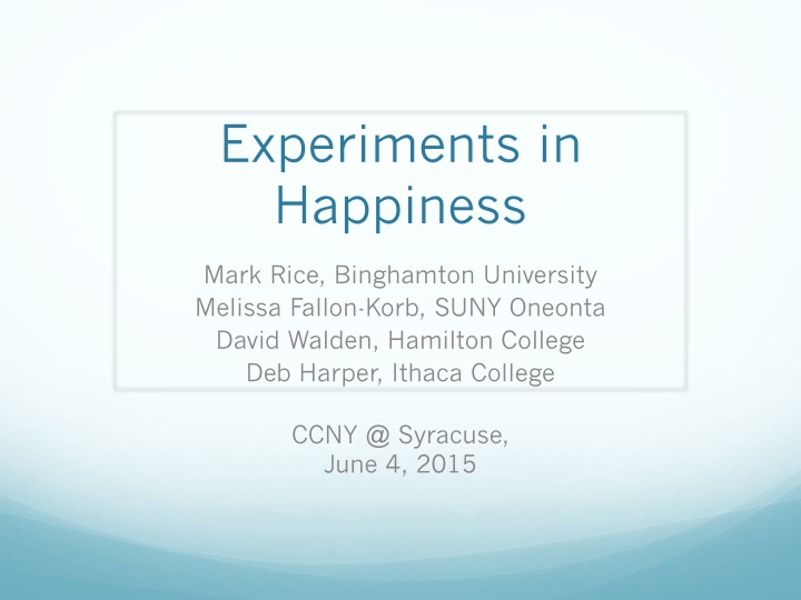 The Evolution of Positive Psychology