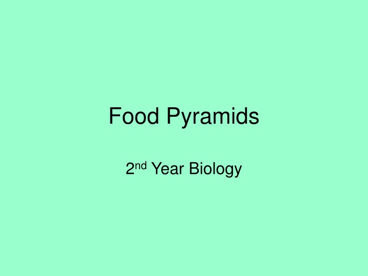 Food Chains and Pyramids in Biology