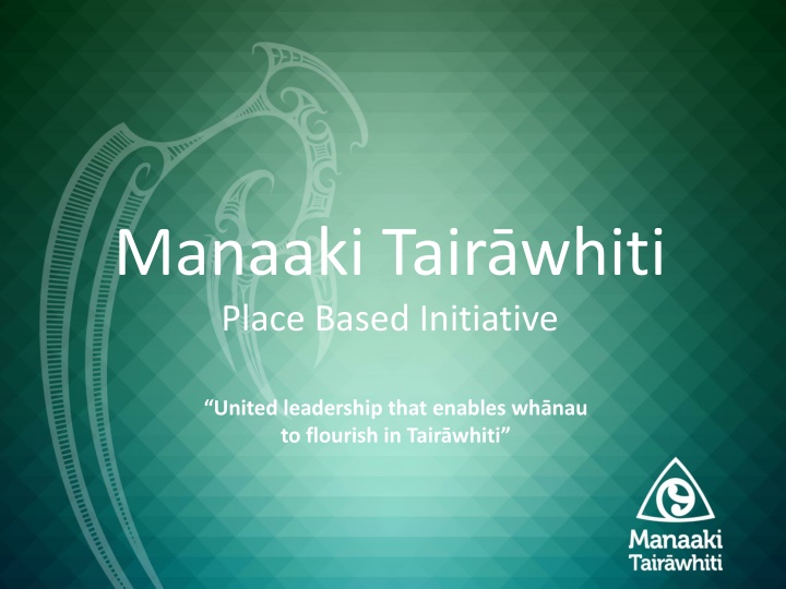 Manaaki Tairwhiti Place-Based Initiative Overview