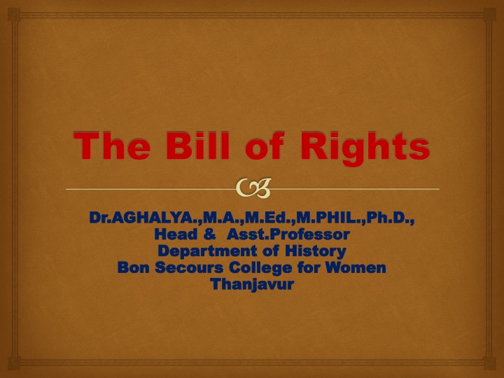 The English Bill of Rights: Definition and Impact