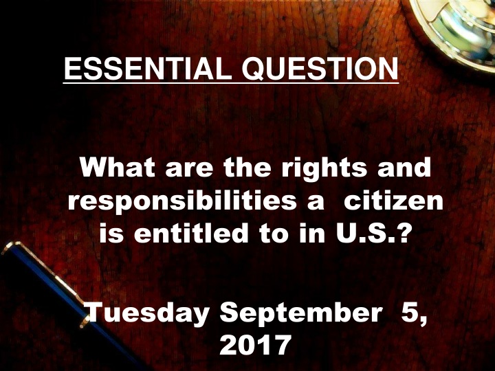 Rights and Responsibilities of U.S. Citizens