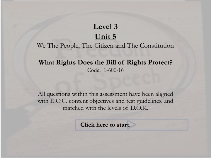 Rights and Protections in the Constitution