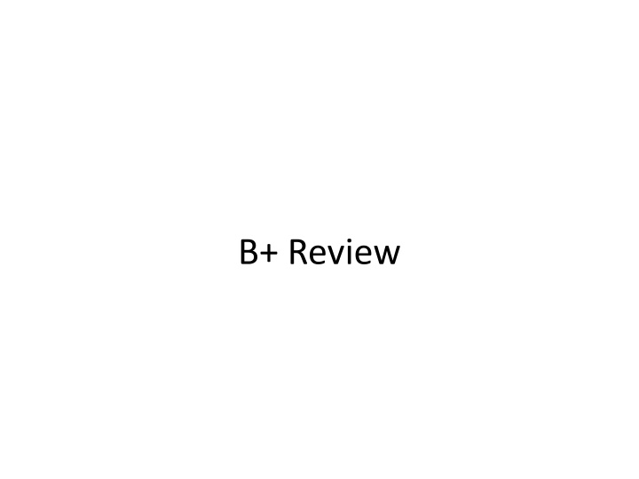 B+ Tree Index Structure