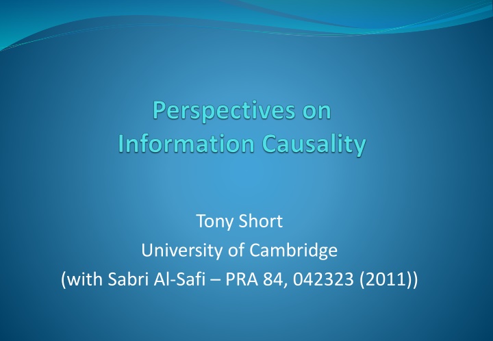 Quantum Information Theory and Correlations