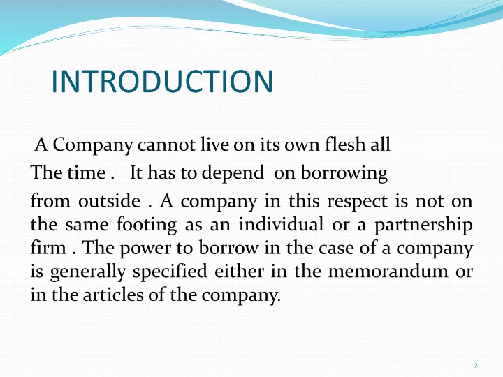 The Borrowing Power of Companies