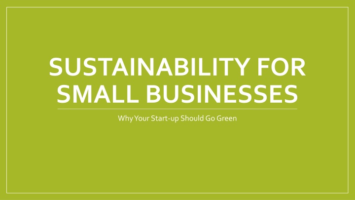 Sustainable Business Practices for Small Businesses