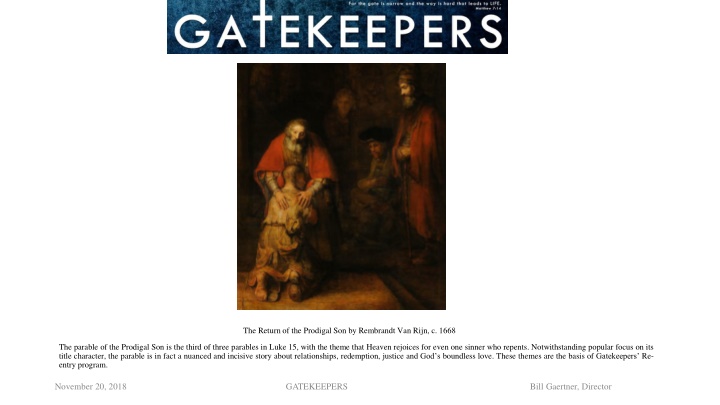 Gatekeepers Program for Re-entry and Community Support